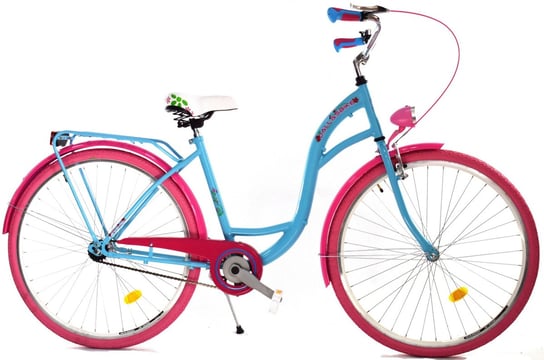 Dallas Bike, Rower miejski, City 28", niebieski z różem, damski DALLAS BIKE