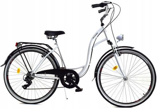 Dallas Bike, Rower miejski, City LUX 28", biały z czarnym, damski DALLAS BIKE