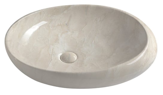 DALMA umywalka ceramiczna nablatowa 68x44 cm, marfil Inna marka