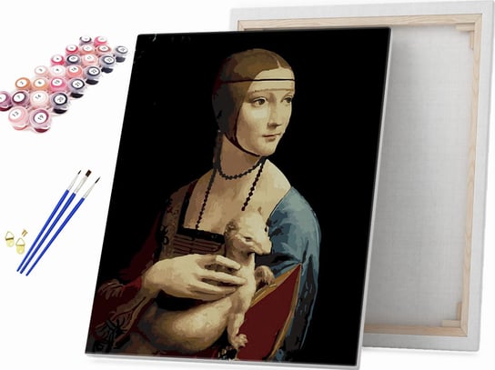 Dama z gronostajem - Leonardo da Vinci - Malowanie po numerach Beliart