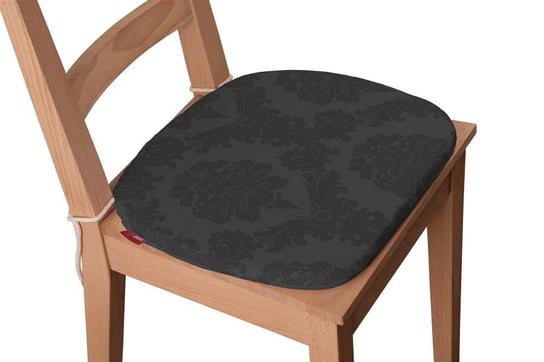 Damasco Siedzisko Bartek na krzesło, czarny, 40x37x2,5 cm Dekoria