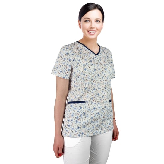 Damska bluza medyczna kolekcja FLEX JERSEY elastyczna i uciągliwa wzór W2 3XL M&C