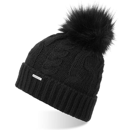 Damska czapka zimowa czarna z wywinięciem CZ24 BRØDRENE Brodrene