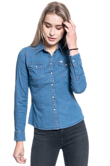 Damska Koszula Jeansowa Lee Slim Western Shirt Blueprint L45Rfwlh-Xs LEE