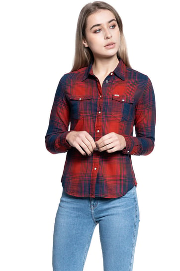 Damska Koszula Materiałowa Lee Regular Western Shirt Red Ochre L45Sgboe-S LEE