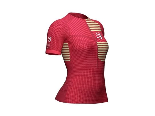 Damska Koszulka Do Biegania Compressport Tri Postural  Ss Top | Jazzy/Paradise L Compressport