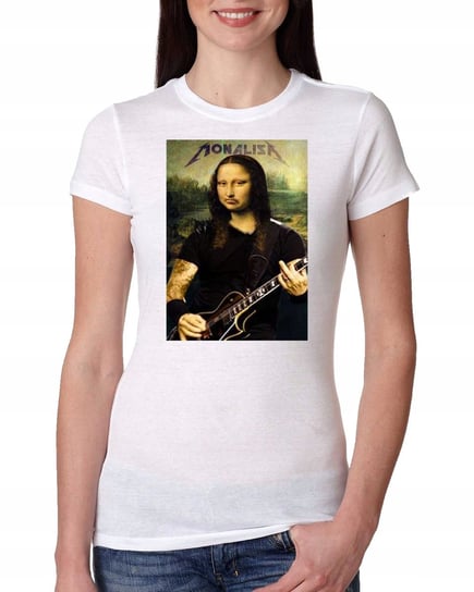Damska Koszulka Mona Lisa Metallica Prezent L 2087 Inna marka