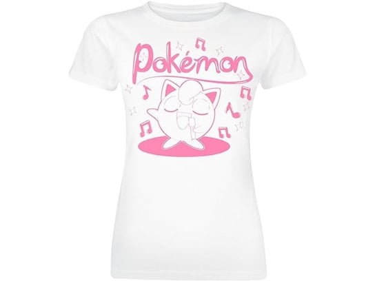 Damska Koszulka Pokemon Woman-Ts646785Pok Jigglypuff Sing S, Biała, S Inna marka