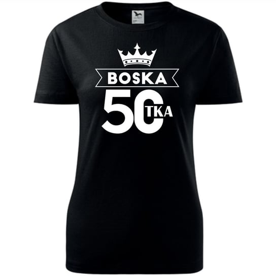 Damska koszulka roz. L - BOSKA 50 -tka PREZENT URODZINY T-SHIRT TopKoszulki.pl