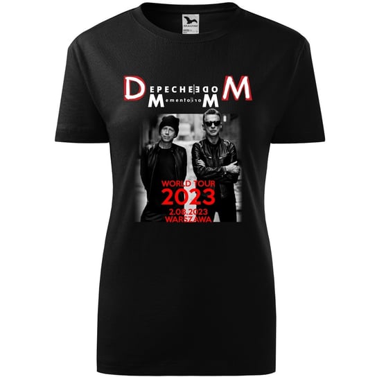 Damska koszulka roz. L, Depeche Mode DM Memento Mori, koncert Warszawa Tour 2023 - kolor czarny t-shirt, TopKoszulki.pl® TopKoszulki.pl