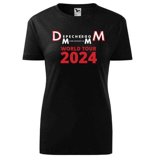 Damska koszulka roz. L, Depeche Mode DM Memento Mori, World Tour 2024, nadruk jak okładka płata CD nowa - kolor czarny t-shirt, DM_2024_05 TopKoszulki.pl