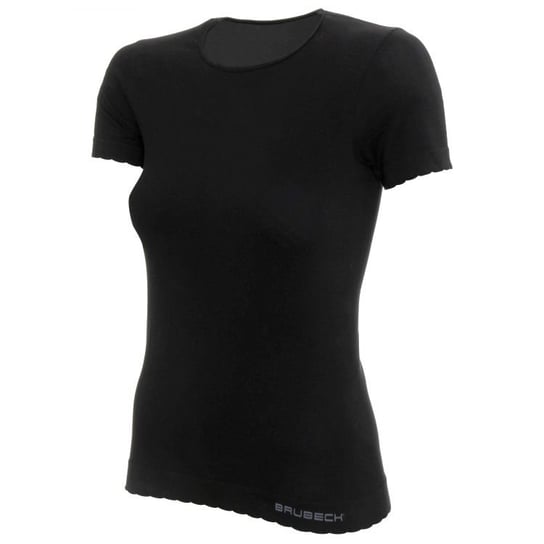Damska koszulka termoaktywna Brubeck Women's T-Shirt SS Comfort Cotton | Black L BRUBECK