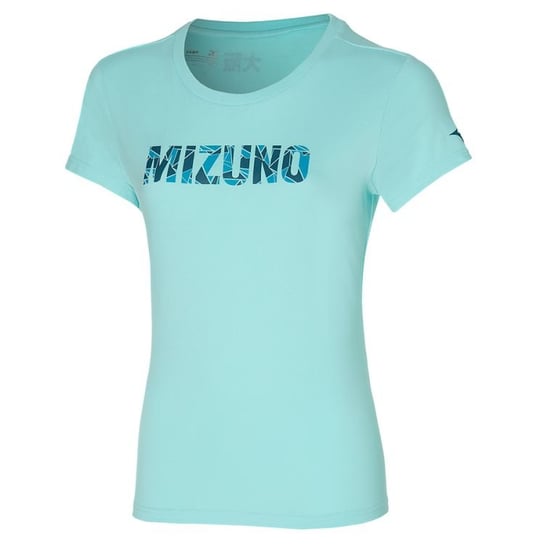 Damska koszulka z krótkim rękawkiem do biegania Mizuno Athletic Tee | Angel Blue - Rozmiar M Mizuno