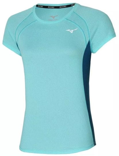 Damska koszulka z krótkim rękawkiem do biegania Mizuno DryAeroFlowTee W | ANGEL BLUE - Rozmiar M Mizuno