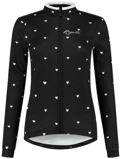 Damska Kurtka Rowerowa  Rogelli Hearts | Black/White - Rozmiar S Rogelli