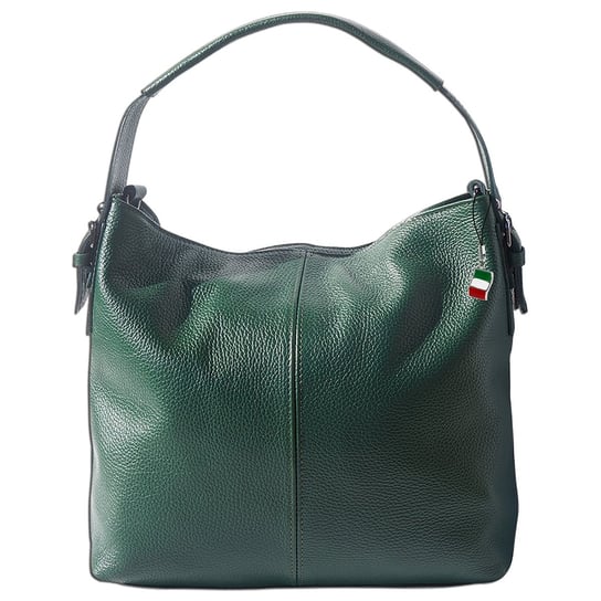 Damska torebka Florence shopper ze skóry naturalnej w kolorze zielonym 34x27x10 OTF110G Florence