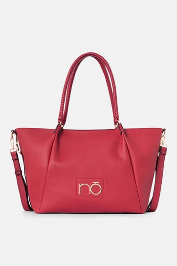 Damska torebka shopperka Nobo z plecionymi rączkami, czerwona Nobo