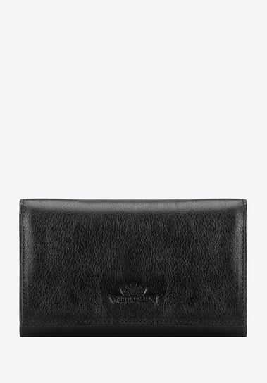 Damski portfel skórzany minimalistyczny czarny WITTCHEN