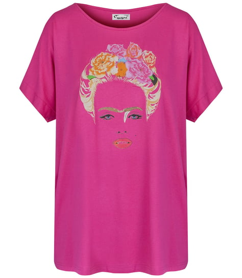 Damski T-shirt koszulka krótki rękaw z nadrukiem FRIDA-XXL Agrafka