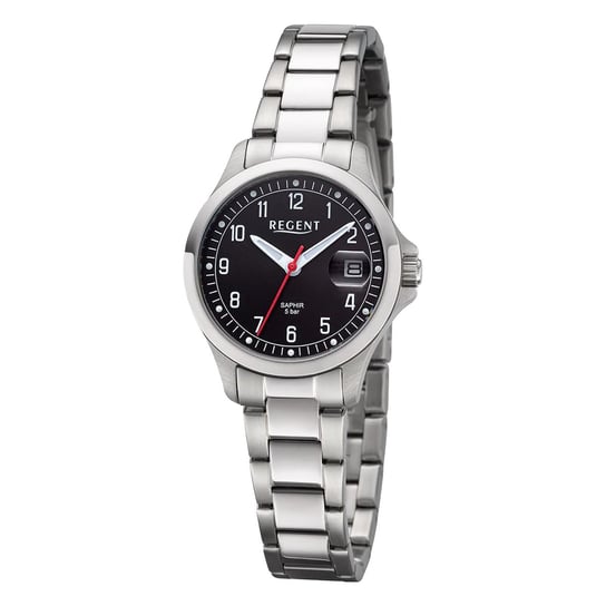 Damski zegarek analogowy Regent na metalowej bransolecie w kolorze srebrnym URBA788 Regent