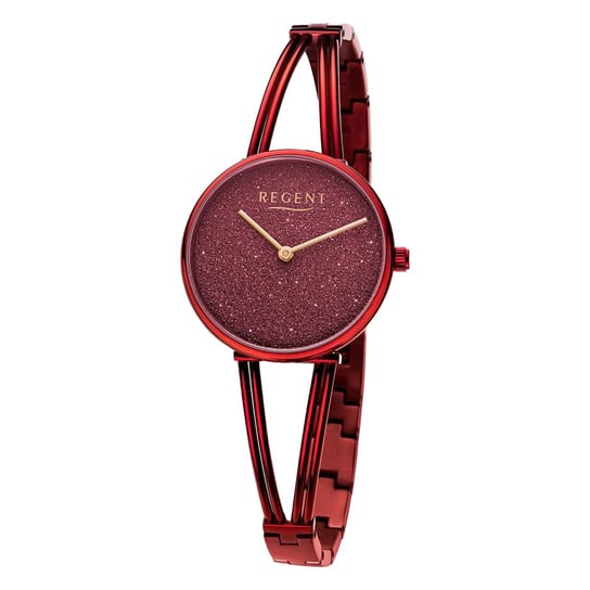 Damski zegarek analogowy Regent z metalową bransoletą w kolorze czerwonym URBA683 Regent