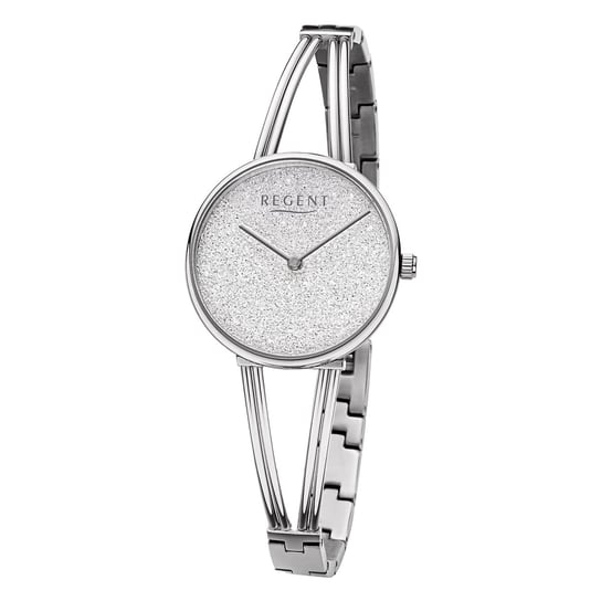 Damski zegarek analogowy Regent z metalową bransoletą w kolorze srebrnym URBA680 Regent
