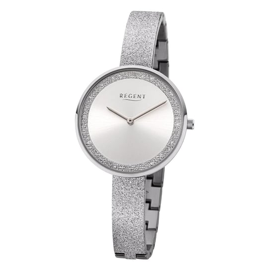 Damski zegarek analogowy Regent z metalową bransoletą w kolorze srebrnym URBA685 Regent