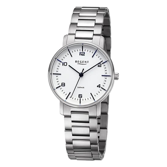 Damski zegarek analogowy Regent z metalową bransoletą w kolorze srebrnym URF1482 Regent