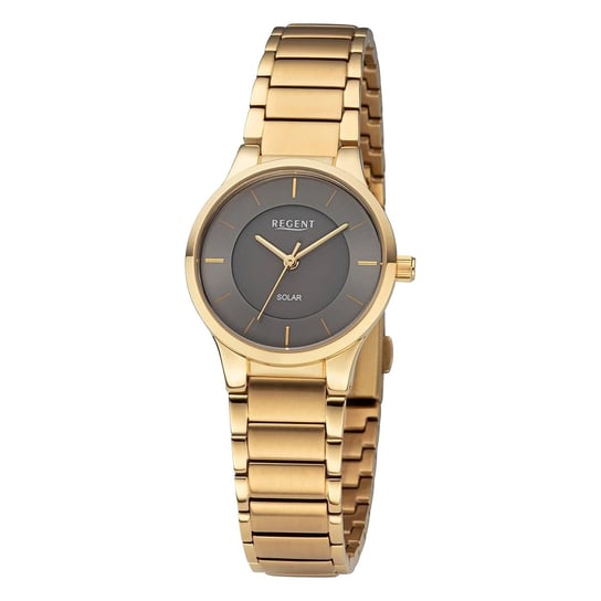 Damski zegarek analogowy Regent z metalową bransoletą w kolorze złotym URBA730 Regent