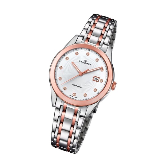 Damski zegarek Candino Classic C4617/3 Analogowy zegarek ze stali szlachetnej w kolorze różowego złota UC4617/3 Candino