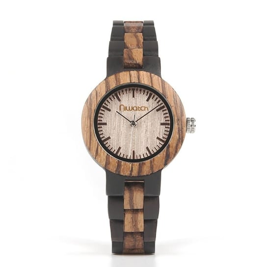 Damski zegarek drewniany Niwatch BASIC na dwukolorowej bransolecie Niwatch