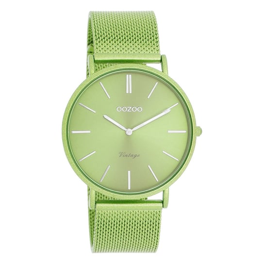 Damski zegarek na rękę Oozoo, vintage, analogowy, stal nierdzewna, zielony UOC20330 Oozoo