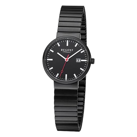 Damski zegarek Regent analogowy na bransolecie ze stali nierdzewnej w kolorze czarnym URF1360 Regent