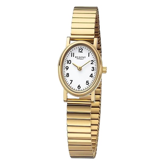 Damski zegarek Regent analogowy na bransolecie ze stali nierdzewnej w kolorze złotym URF1362 Regent