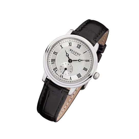 Damski zegarek Regent z paskiem skórzanym GM-1440 analogowy skórzany zegarek czarny URGM1440 Regent