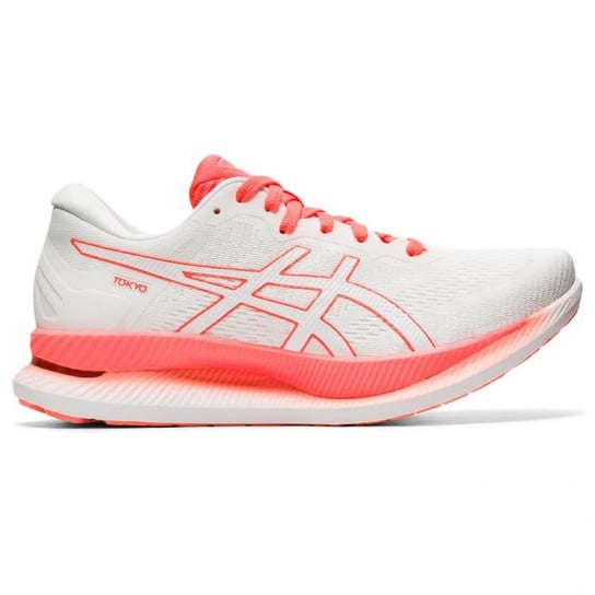 Damskie buty do biegania Asics GlideRide Tokyo | WHITE/SUNRISE RED 39 Asics