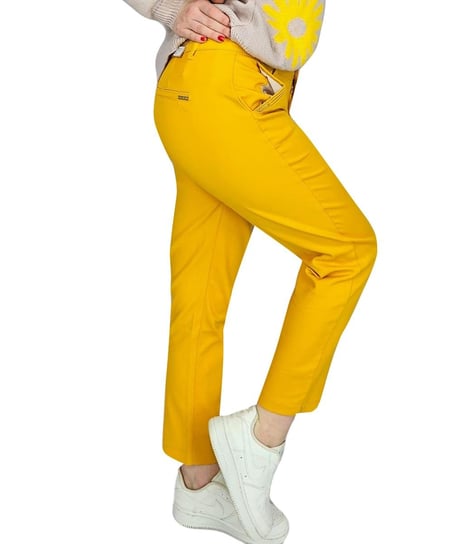 Damskie eleganckie spodnie kolorowe cygaretki PERILA-30 Agrafka