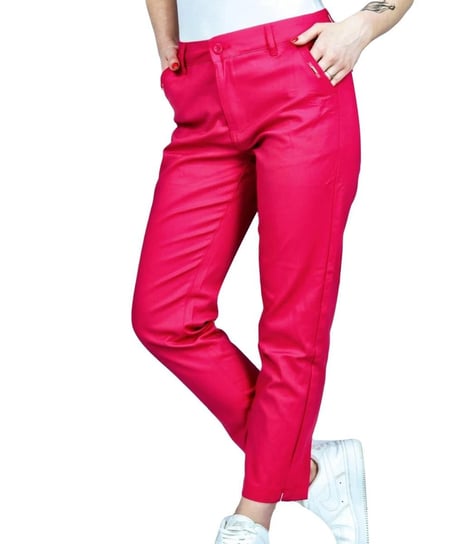 Damskie eleganckie spodnie kolorowe cygaretki VALERIA-32 Agrafka