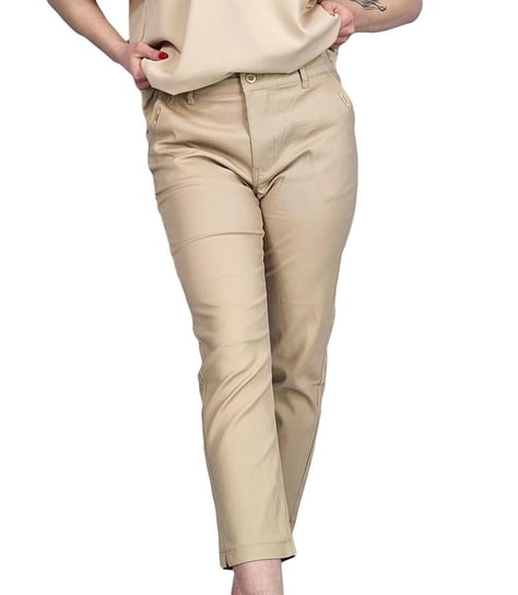 Damskie eleganckie spodnie kolorowe cygaretki VALERIA-34 Agrafka