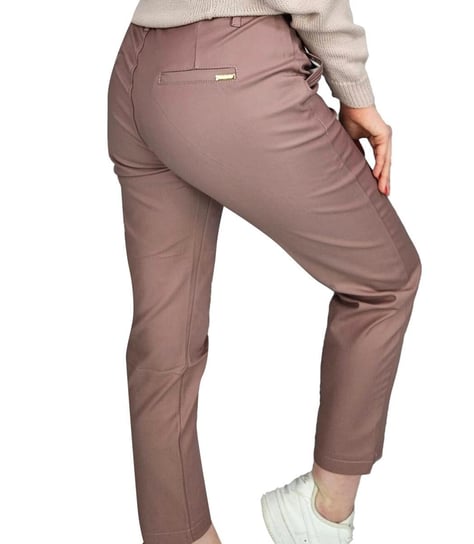 Damskie eleganckie spodnie kolorowe cygaretki VALERIA-35 Agrafka