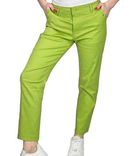 Damskie eleganckie spodnie kolorowe cygaretki VALERIA-41 Agrafka