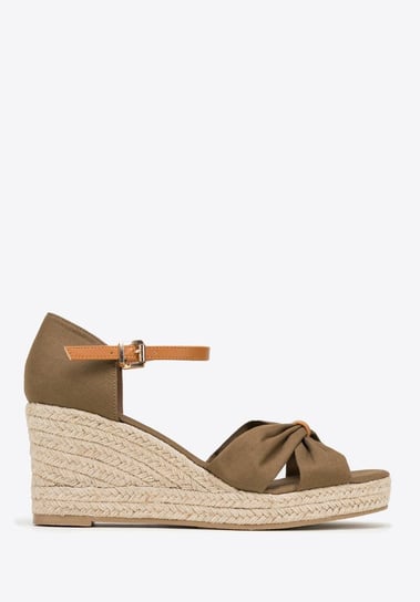 Damskie espadryle z kokardą z przodu khaki 37 WITTCHEN