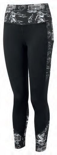 Damskie Getry Do Biegania Ronhill Wmn'S Life Satori Crop Tight | Black / Mono Baroque - Rozmiar M RONHILL