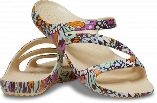 Damskie Lekie Buty Klapki Crocs Kadee II Butterfly 209772 Graphic 37-38 Crocs