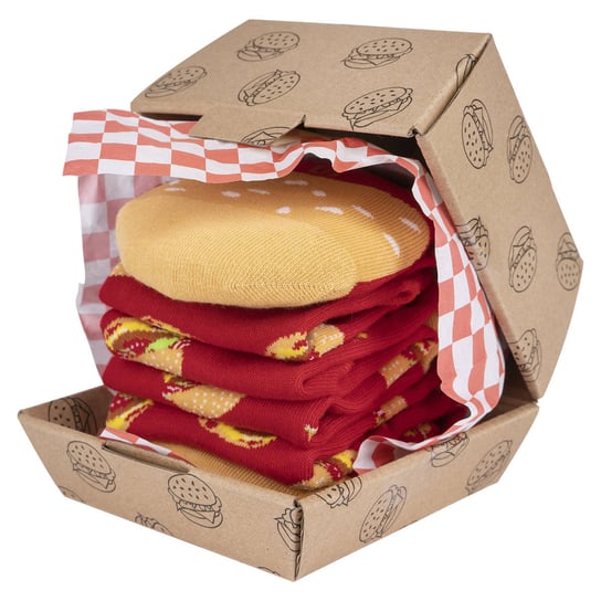 Damskie | męskie skarpetki soxo hamburger w pudełku unisex-35-40 SOXO
