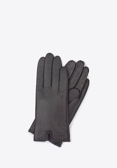 Damskie rękawiczki ze skóry z wycięciem ciemny brąz L WITTCHEN