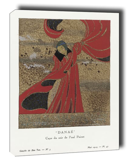 Danaé: Cape du soir by Paul Poiret - obraz na płótnie 40x60 cm Galeria Plakatu