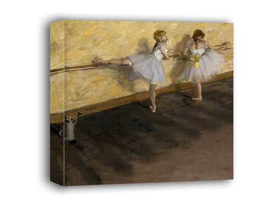 Dancers Practicing at the Barre, Edgar Degas - obraz na płótnie 85x85 cm Galeria Plakatu