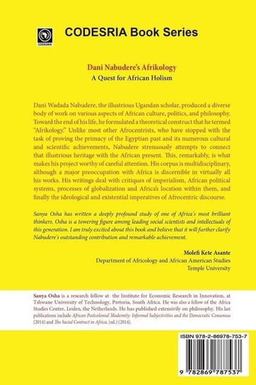 Dani Nabudere's Afrikology Osha Sanya
