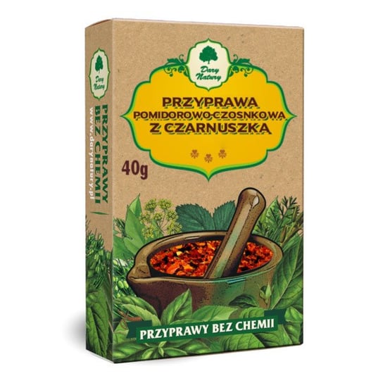 Dary Natury, Przyprawa pomidorowo-czosnkowa z czarnuszką, 40 g Dary Natury